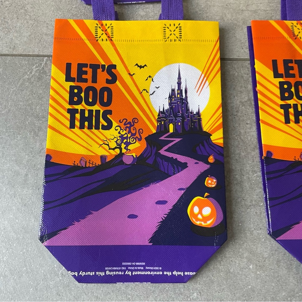 Bundle of 2 Disney Mickey Not So Scary Halloween Party Tote Bags - 2024